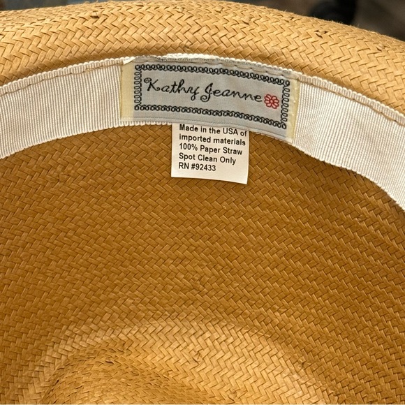 Kathy Jeanne Straw Hat with White Bow - Picture 4 of 5